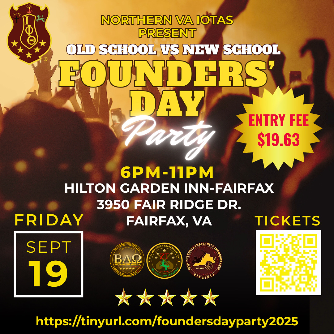 Northern VA Iotas Present: FOUNDERS’ DAY Party